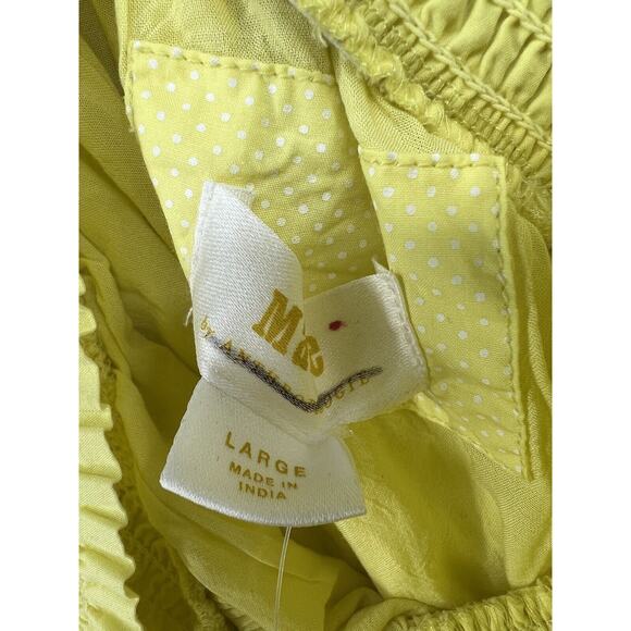 Anthropologie Maeve One Shoulder Yellow Maxi Dress Size Large - Picture 8 of 11
